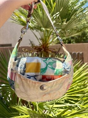 Vintage coach Patchwork hobo Multicolor Shoulder Bag - Women